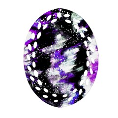 Abstract Canvas Acrylic Digital Design Ornament (oval Filigree) by Amaryn4rt