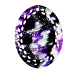 Abstract Canvas Acrylic Digital Design Ornament (Oval Filigree) Front