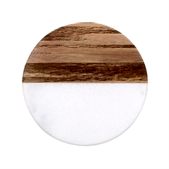 Background Horizontal Lines Classic Marble Wood Coaster (round) 