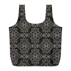 Line Geometry Pattern Geometric Full Print Recycle Bag (L)