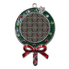 Line Geometry Pattern Geometric Metal X Mas Lollipop with Crystal Ornament