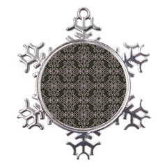 Line Geometry Pattern Geometric Metal Large Snowflake Ornament