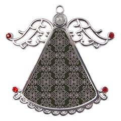 Line Geometry Pattern Geometric Metal Angel with Crystal Ornament