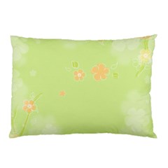 Aniseed Green Vintage Background Pillow Case by Amaryn4rt