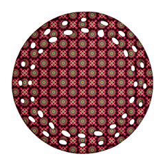 Kaleidoscope Seamless Pattern Round Filigree Ornament (two Sides)