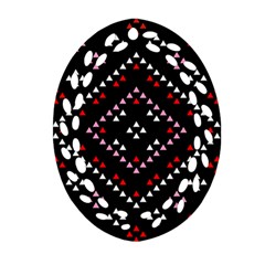 Pattern Abstract Design Art Oval Filigree Ornament (two Sides)