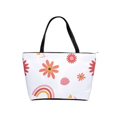 Seamless Pattern Flowers Rainbow Classic Shoulder Handbag