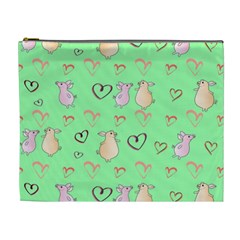 Pig Heart Digital Cosmetic Bag (xl) by Ravend