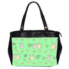 Pig Heart Digital Oversize Office Handbag (2 Sides) by Ravend