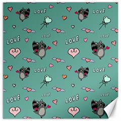 Raccoon Love Texture Seamless Canvas 20  X 20 