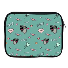 Raccoon Love Texture Seamless Apple Ipad 2/3/4 Zipper Cases