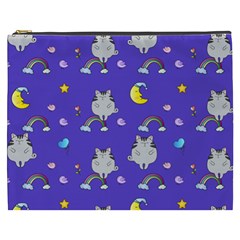 Cat Texture Pattern Seamless Rainbow Cosmetic Bag (xxxl)