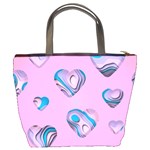 Hearts Pattern Love Background Bucket Bag Back