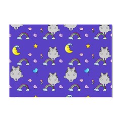 Cat Texture Pattern Seamless Rainbow Crystal Sticker (a4) by Ravend