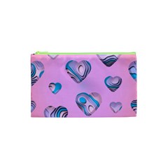 Hearts Pattern Love Background Cosmetic Bag (xs)