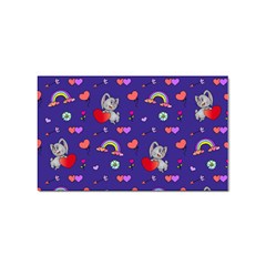 Rabbit Hearts Texture Seamless Pattern Sticker Rectangular (10 pack)