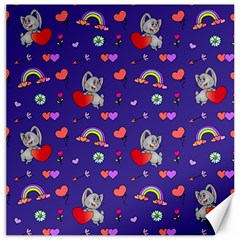 Rabbit Hearts Texture Seamless Pattern Canvas 12  x 12 