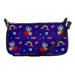 Rabbit Hearts Texture Seamless Pattern Shoulder Clutch Bag