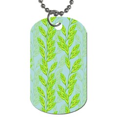 Background Leaves Branch Seamless Dog Tag (two Sides)