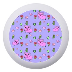 Flower Pink Pig Piggy Seamless Dento Box With Mirror