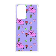 Flower Pink Pig Piggy Seamless Samsung Galaxy Note 20 Ultra Tpu Uv Case by Ravend