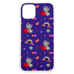 Rabbit Hearts Texture Seamless Pattern iPhone 12/12 Pro TPU UV Print Case