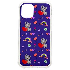 Rabbit Hearts Texture Seamless Pattern iPhone 12 mini TPU UV Print Case	