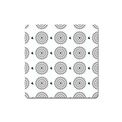 Floral Art Pattern Design Square Magnet