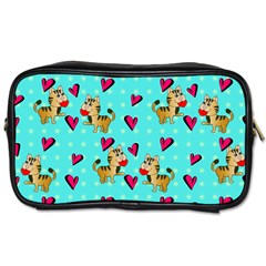 Cat Love Pattern Toiletries Bag (one Side)