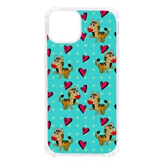 Cat Love Pattern Iphone 13 Tpu Uv Print Case by Ravend