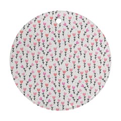 Flowers Pattern Decoration Design Ornament (round)