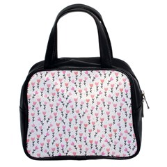 Flowers Pattern Decoration Design Classic Handbag (two Sides)