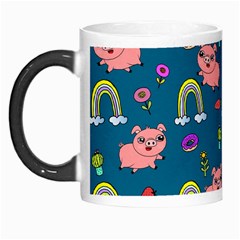 Flowers Pink Pig Piggy Seamless Morph Mug