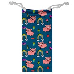 Flowers Pink Pig Piggy Seamless Jewelry Bag