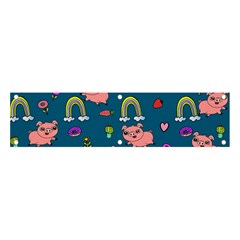 Flowers Pink Pig Piggy Seamless Banner And Sign 4  X 1 