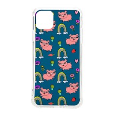 Flowers Pink Pig Piggy Seamless Iphone 11 Pro Max 6 5 Inch Tpu Uv Print Case by Ravend