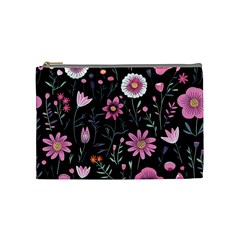 Flowers Pattern Cosmetic Bag (medium)