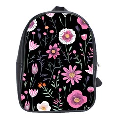 Flowers Pattern School Bag (xl)