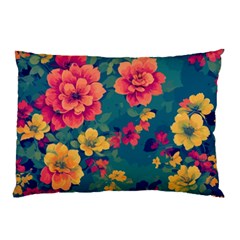 Floral Art Flowers Textile Pillow Case