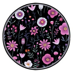 Flowers Pattern Wireless Fast Charger(black) by Ravend