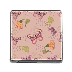 Butterfly Background Pattern Texture Memory Card Reader (square 5 Slot)