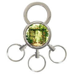 Building Potted Plants 3-ring Key Chain