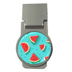 Watermelon Fruit Slice Money Clips (round)  by Ravend