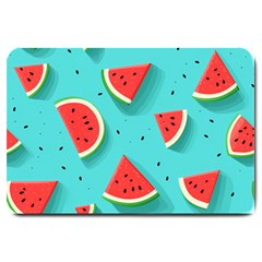 Watermelon Fruit Slice Large Doormat by Ravend