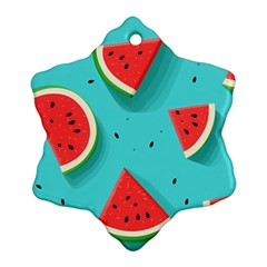 Watermelon Fruit Slice Ornament (snowflake)