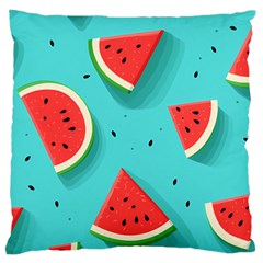 Watermelon Fruit Slice Large Cushion Case (two Sides) by Ravend