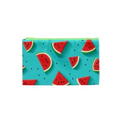 Watermelon Fruit Slice Cosmetic Bag (xs)