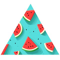 Watermelon Fruit Slice Wooden Puzzle Triangle by Ravend