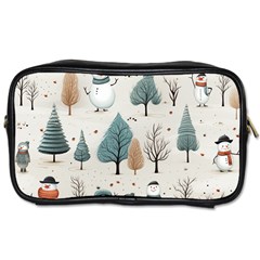 Snowman Snow Christmas Toiletries Bag (one Side)