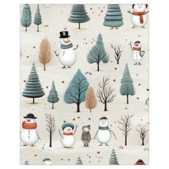 Snowman Snow Christmas Drawstring Bag (small) by Ravend